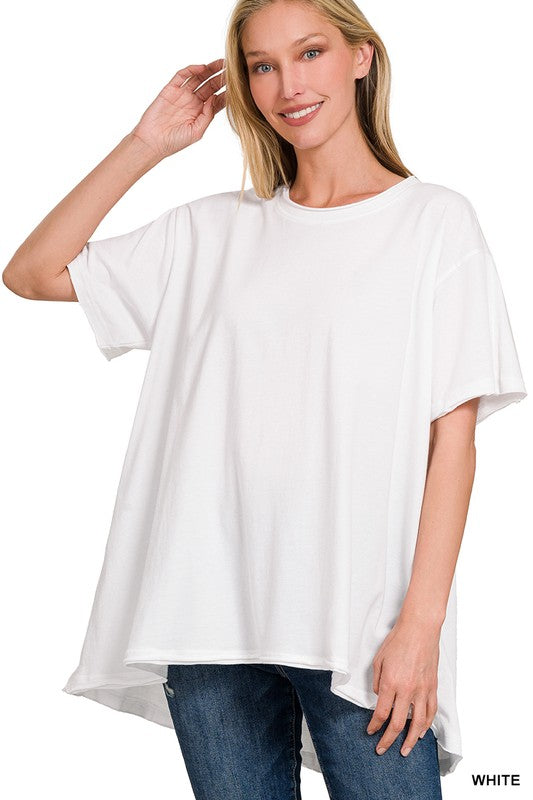 ZENANA Oversized T-Shirt Cotton Drop Shoulder