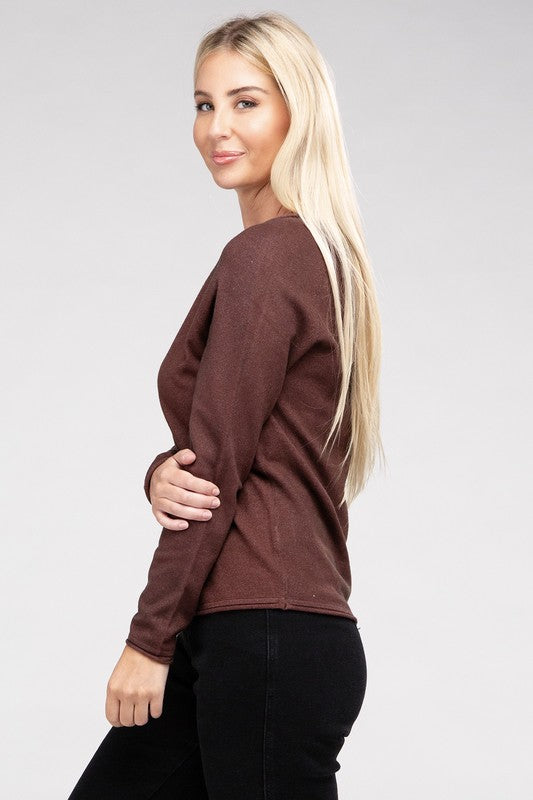 Viscose Round Neck Basic Sweater