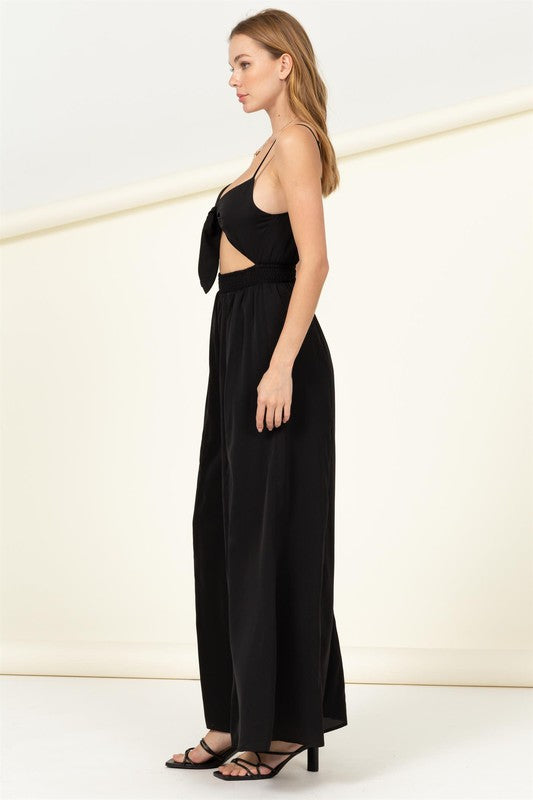 Remember Me Front Sash Cutout Jumpsuit - Jake J Shop