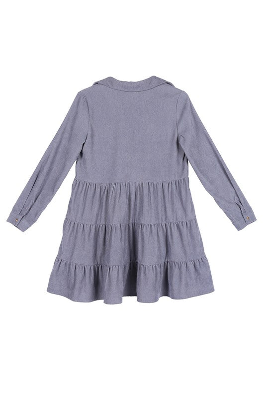 Corduroy tiered dress - Jake J Shop