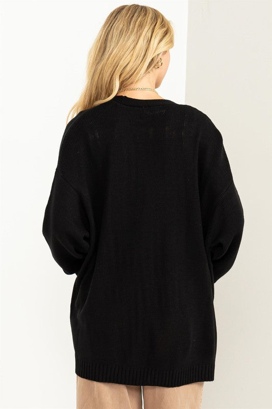 True Story Open Front Cardigan Sweater - Jake J Shop