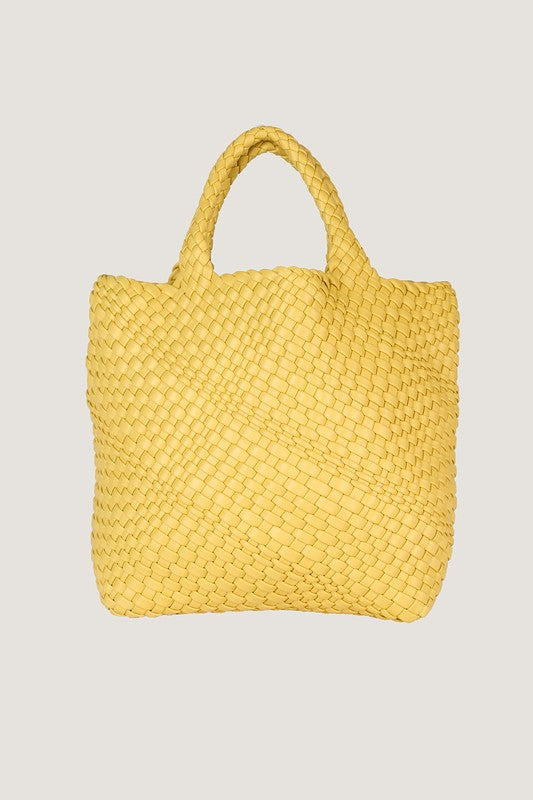 Sunshine Woven bag medium Yellow - Jake J Shop