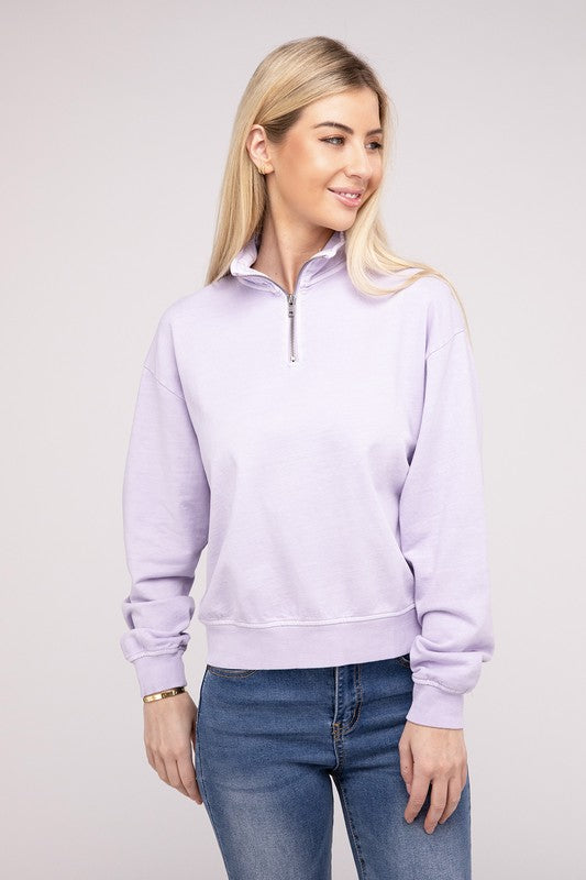 Half Zip Long Sleeve Sweatshirt