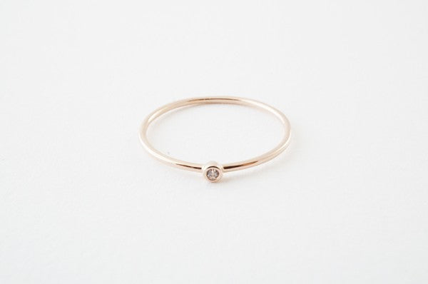 Bezel Crystal Solitaire Ring - Jake J Shop