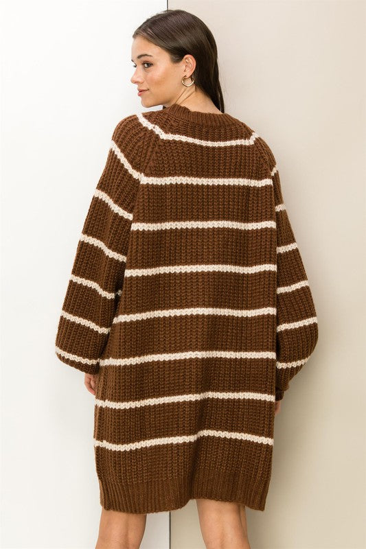 Made for Style Oversized Striped Sweater Cardigan - Jake J Shop