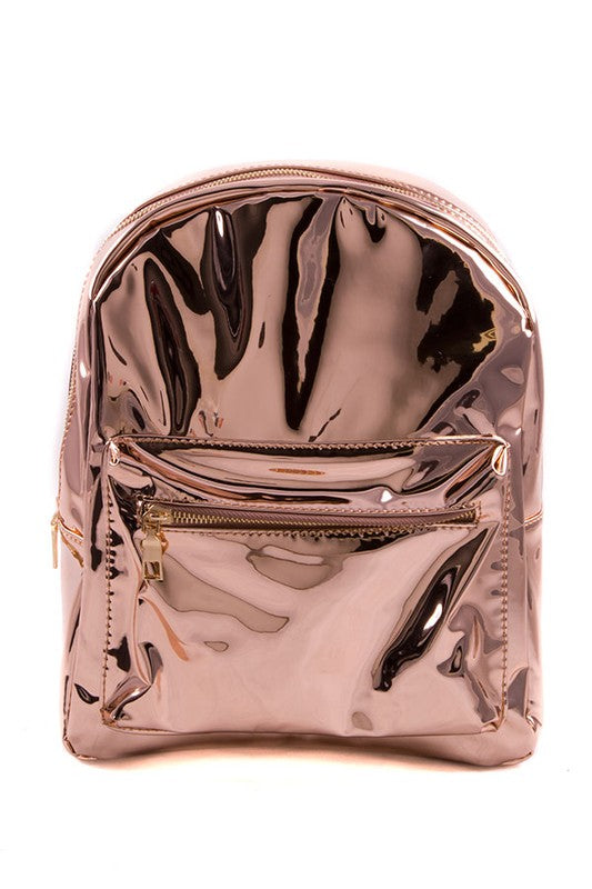 METALLIC PU LEATHER BACKPACK - Jake J Shop