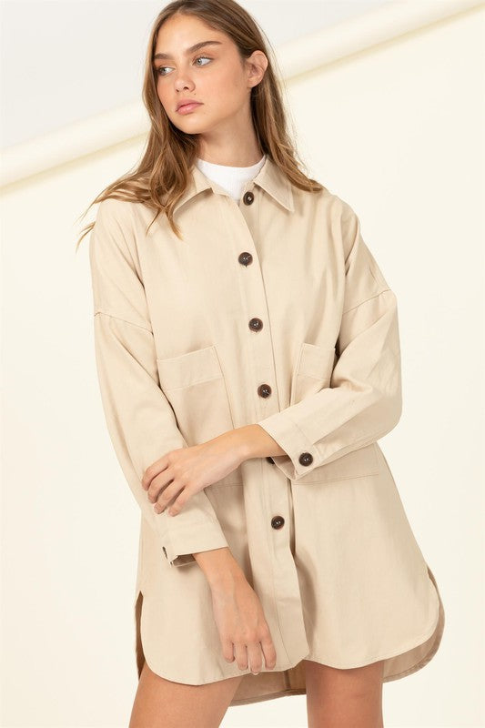 Sweet Fling Oversized Shirt Jacket - Jake J Shop