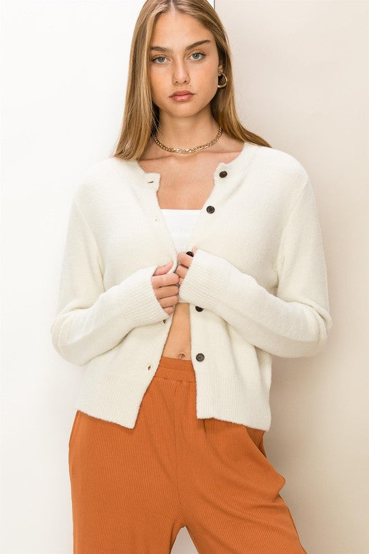 Chic Button-Front Cardigan Sweater - Jake J Shop