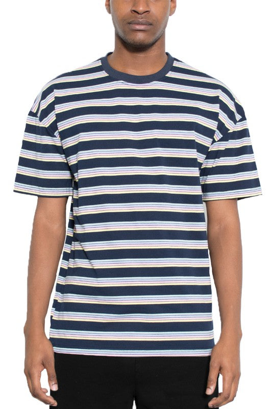 Striped Round Neck Tshirt - Jake J Shop