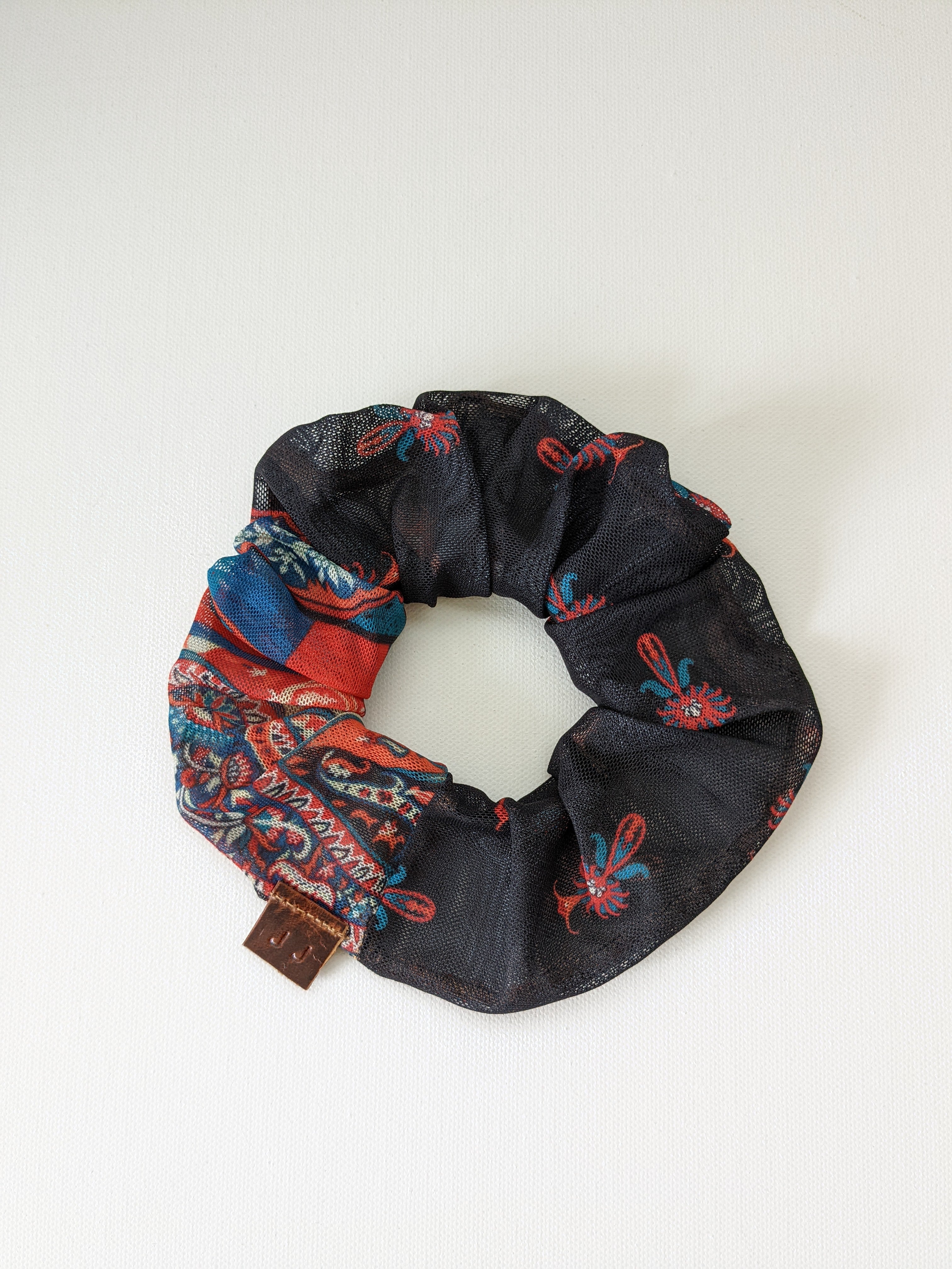 Handmade Paisley Mesh Beach Scrunchie Standard